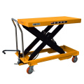 Hand mini hydraulic mobile portable 500kg hand manual scissor lift table hydraulic hand scissor lifting table trolley